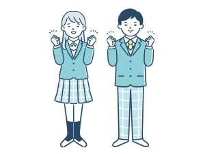中高生受験合格笑顔